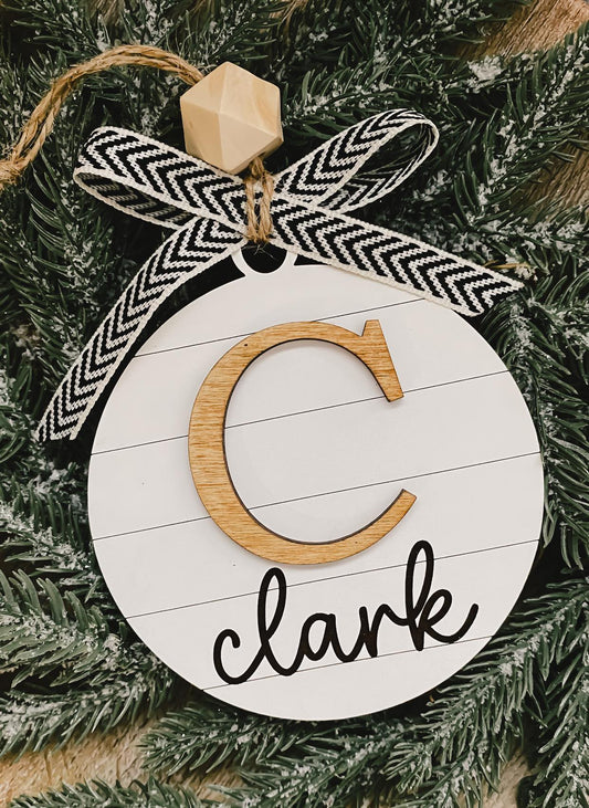 Single Letter Monogram Ornament